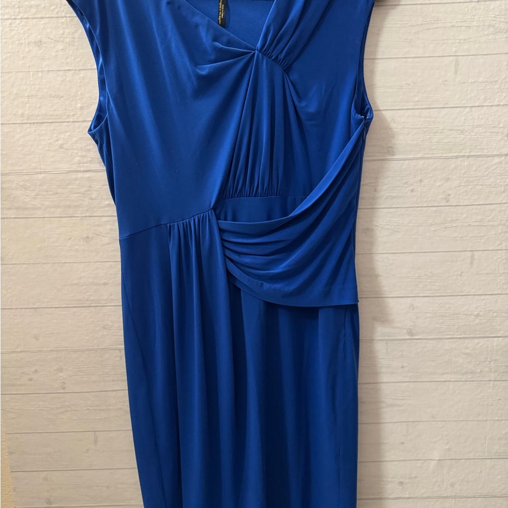 Laundry By Shelli Segal Blue Sleeveless Dress
